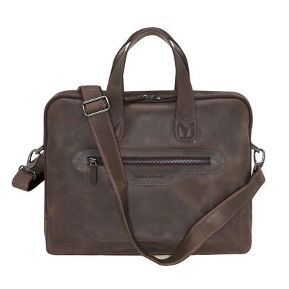 Luxentra 16-Inch Leather Laptop Briefcase