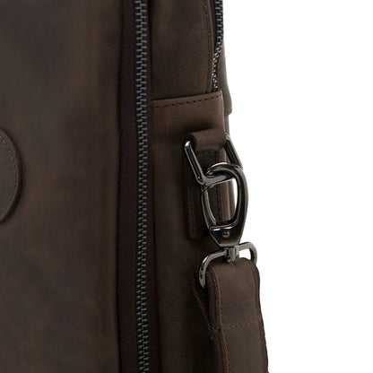 Luxentra 16-Inch Leather Laptop Briefcase