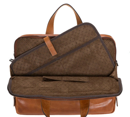 Luxentra 16-Inch Leather Laptop Briefcase