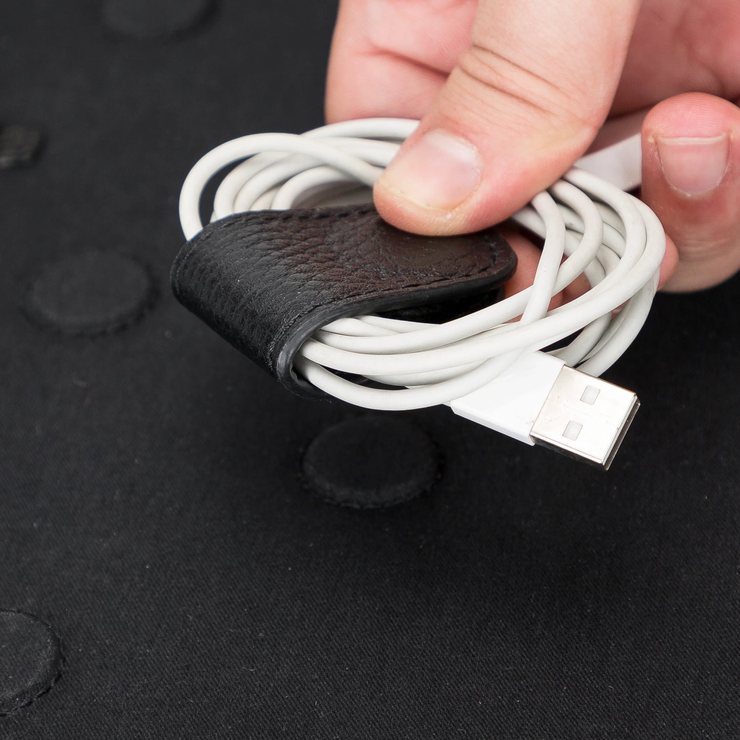 Orbex Leather Travel Cable Organizer