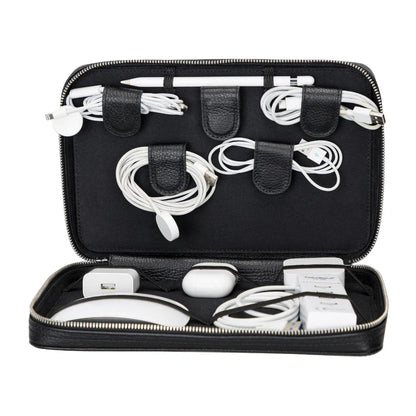 Leather Travel Cable Organizer – 5 Colors