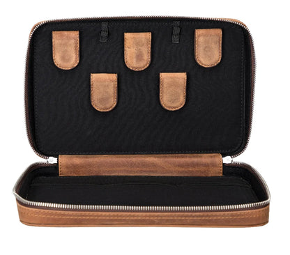 Leather Travel Cable Organizer – 5 Colors