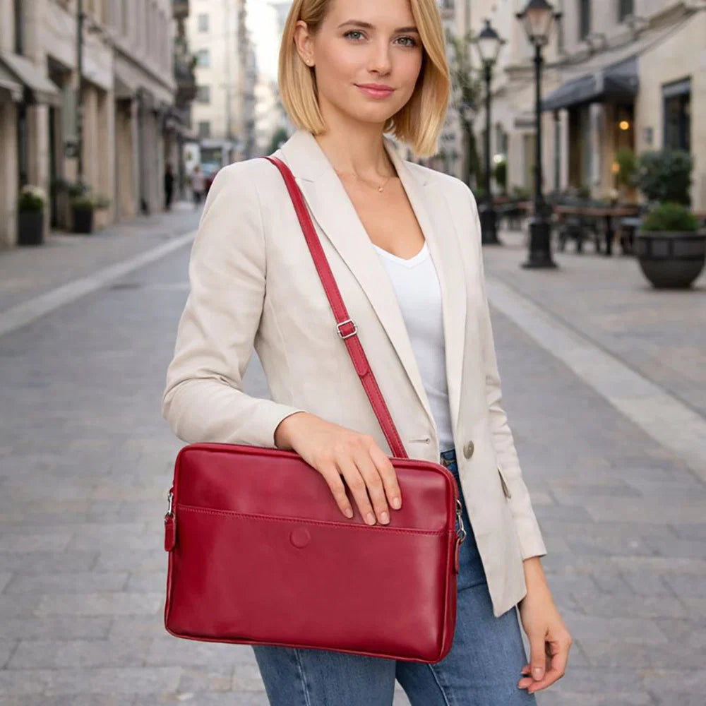 Leeds Slim Leather Laptop / Tablet Sleeve