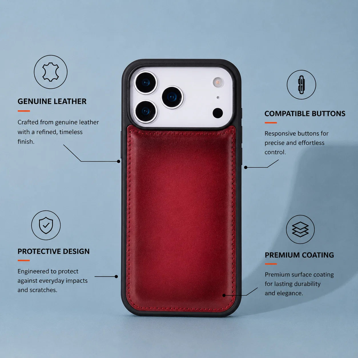 Flex Cover iPhone 17 Pro Leather Case