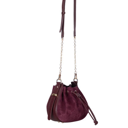 Valentina Suede Leather Shoulder Bag