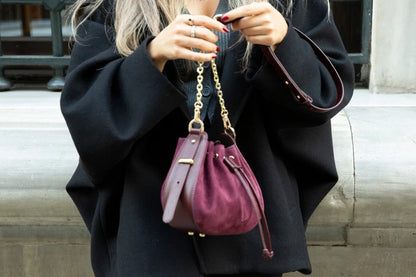 Valentina Suede Leather Shoulder Bag