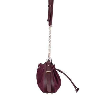 Valentina Suede Leather Shoulder Bag