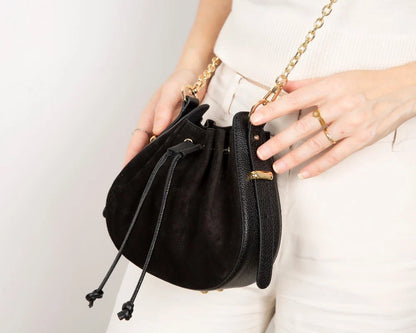 Valentina Suede Leather Shoulder Bag