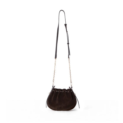 Valentina Suede Leather Shoulder Bag