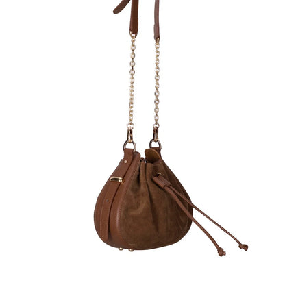 Valentina Suede Leather Shoulder Bag