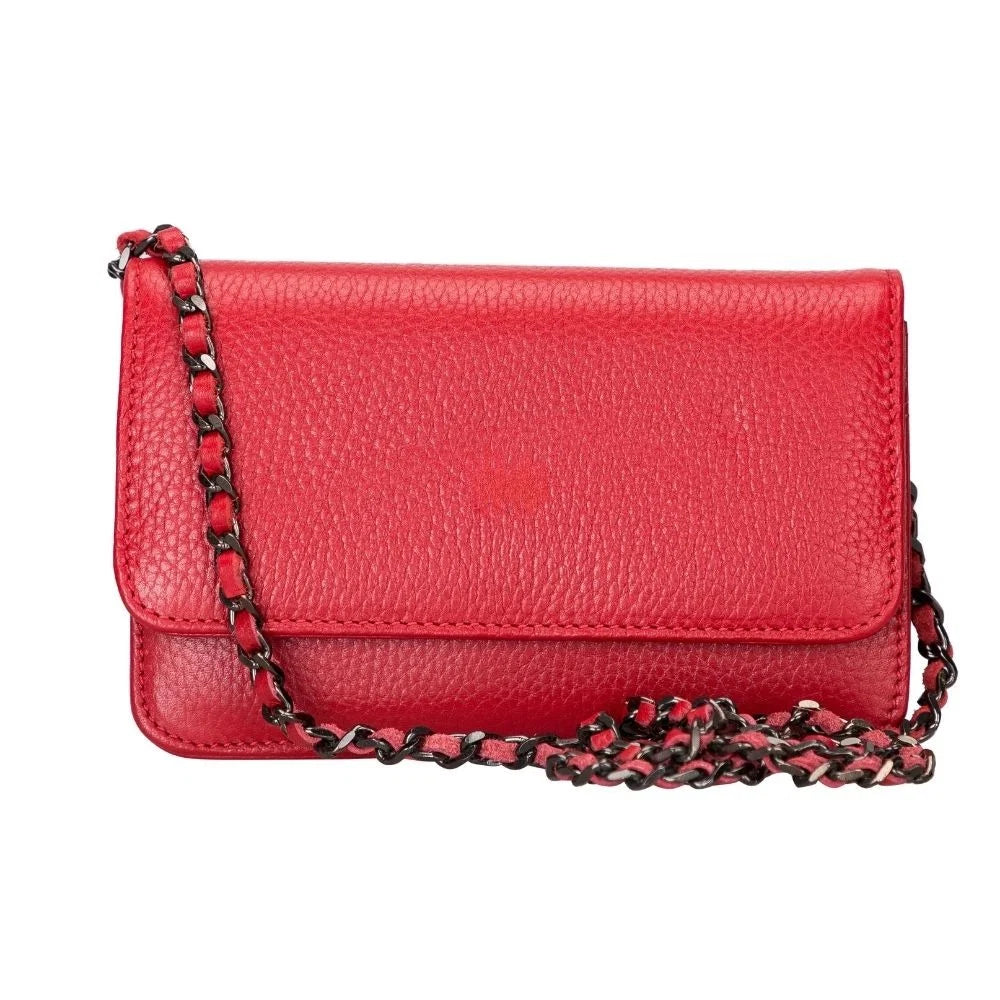 Carmela Geniun Leather Women Bag Red