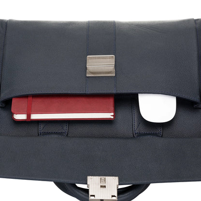 Wizard 14-Inch Leather Laptop Briefcase