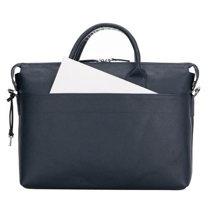 Wizard 14-Inch Leather Laptop Briefcase