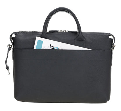 Wizard 14-Inch Leather Laptop Briefcase