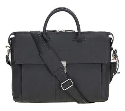 Wizard 14-Inch Leather Laptop Briefcase