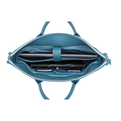 Wizard 14-Inch Leather Laptop Briefcase