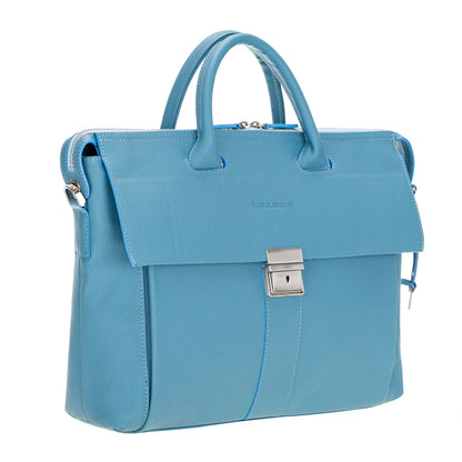 Wizard 14-Inch Leather Laptop Briefcase