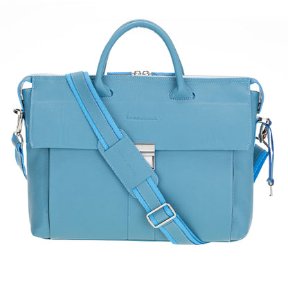 Wizard 14-Inch Leather Laptop Briefcase