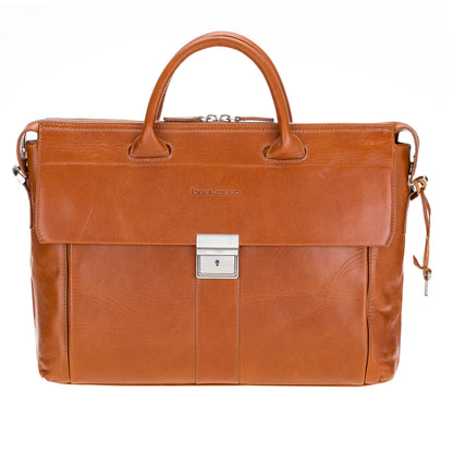 Wizard 14-Inch Leather Laptop Briefcase