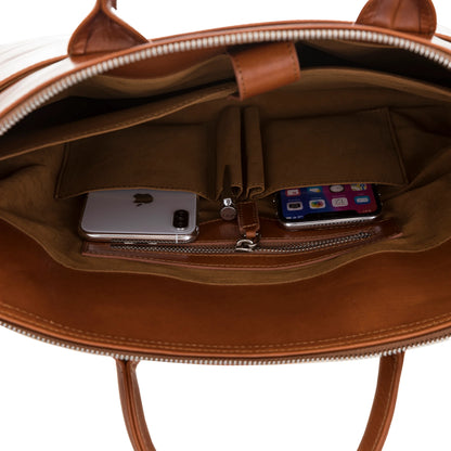 Wizard 14-Inch Leather Laptop Briefcase