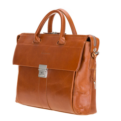 Wizard 14-Inch Leather Laptop Briefcase