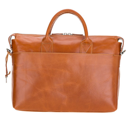 Wizard 14-Inch Leather Laptop Briefcase
