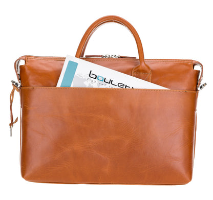 Wizard 14-Inch Leather Laptop Briefcase