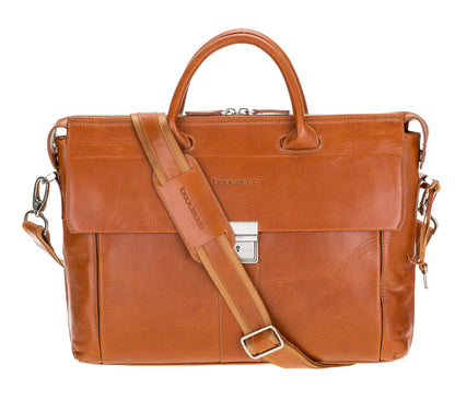 Wizard 14-Inch Leather Laptop Briefcase