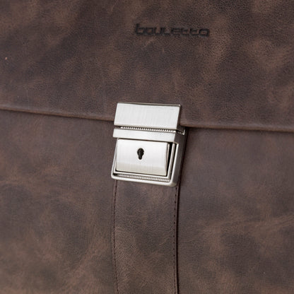 Wizard 14-Inch Leather Laptop Briefcase