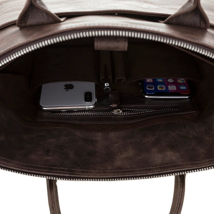 Wizard 14-Inch Leather Laptop Briefcase