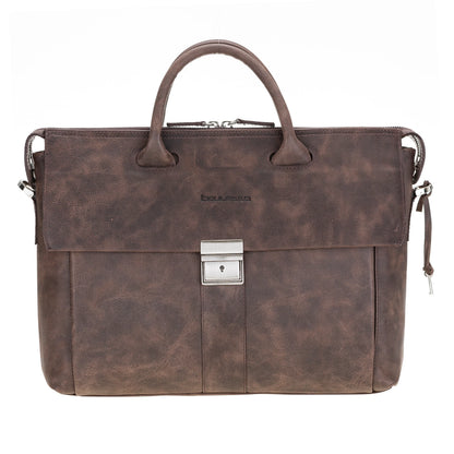Wizard 14-Inch Leather Laptop Briefcase