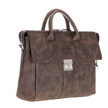 Wizard 14-Inch Leather Laptop Briefcase