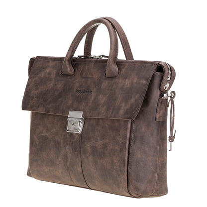 Wizard 14-Inch Leather Laptop Briefcase
