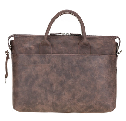 Wizard 14-Inch Leather Laptop Briefcase