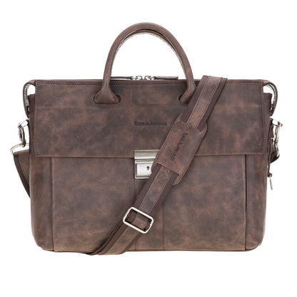 Wizard 14-Inch Leather Laptop Briefcase