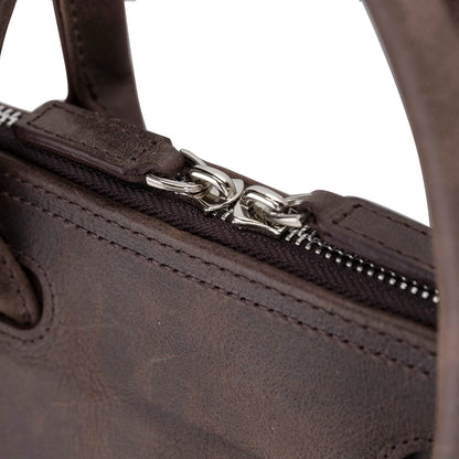Wizard 14-Inch Leather Laptop Briefcase