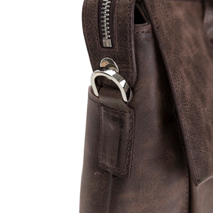 Wizard 14-Inch Leather Laptop Briefcase