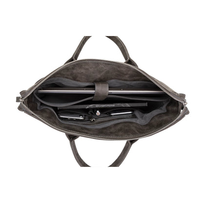 Wizard 14-Inch Leather Laptop Briefcase