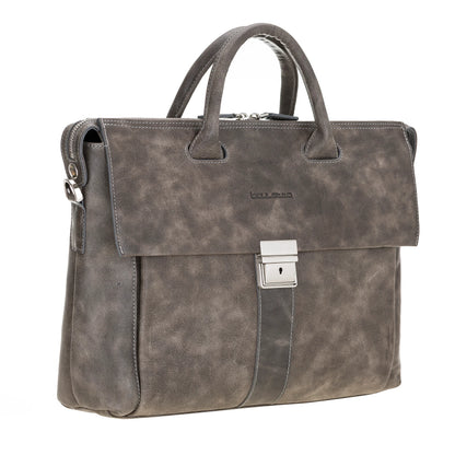 Wizard 14-Inch Leather Laptop Briefcase