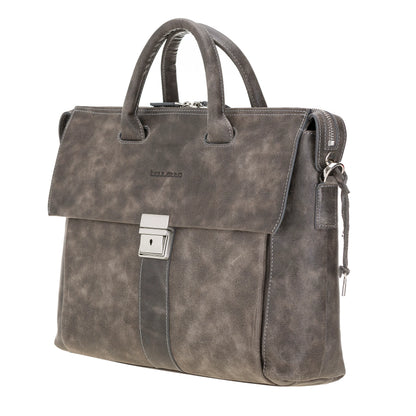 Wizard 14-Inch Leather Laptop Briefcase