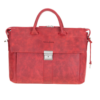 Wizard 14-Inch Leather Laptop Briefcase