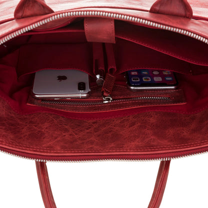 Wizard 14-Inch Leather Laptop Briefcase