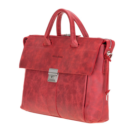 Wizard 14-Inch Leather Laptop Briefcase