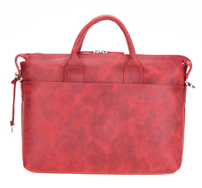 Wizard 14-Inch Leather Laptop Briefcase