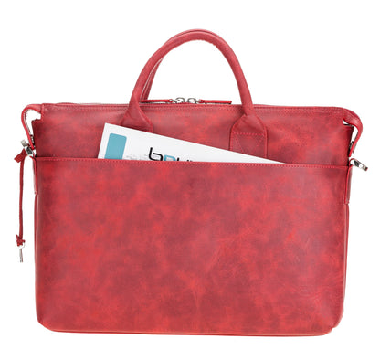 Wizard 14-Inch Leather Laptop Briefcase