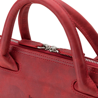 Wizard 14-Inch Leather Laptop Briefcase