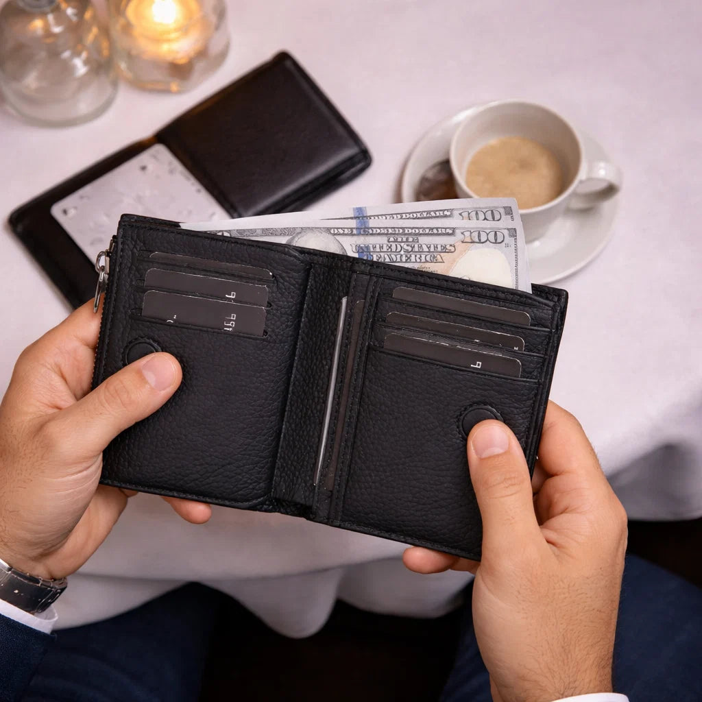 Rexon Leather Men's Wallet with Zipper