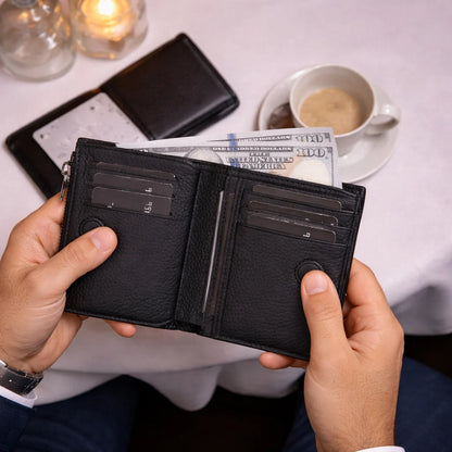 Rexon Leather Men's Wallet with Zipper