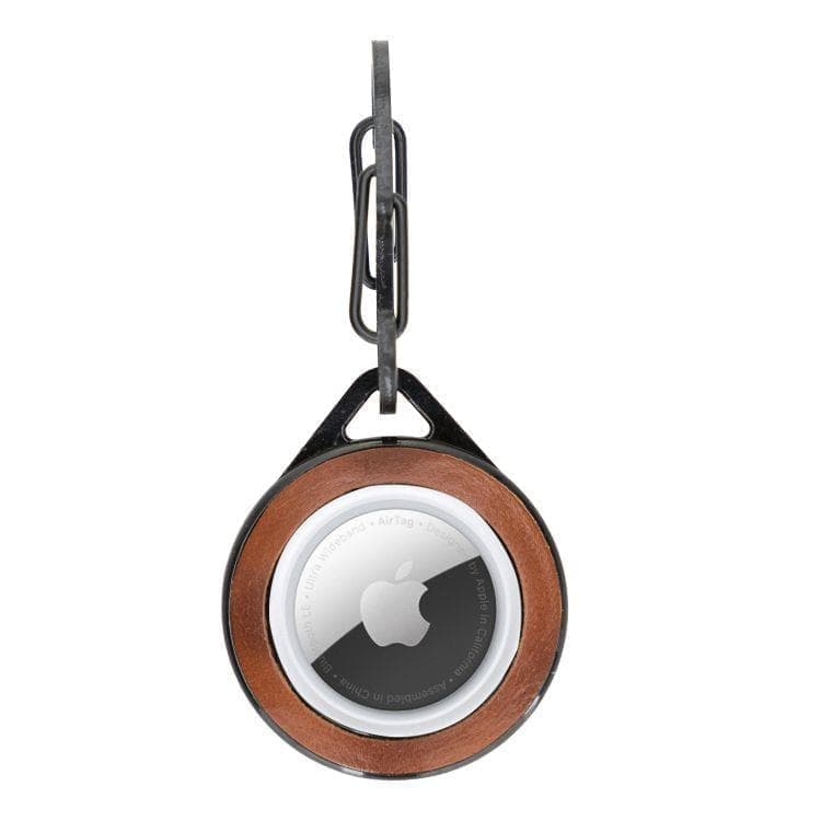 Bouletta Pelit Genuine Leather Keychain for Apple AirTag Red