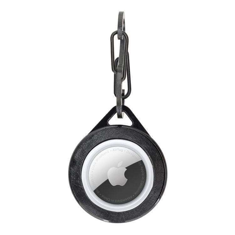 Bouletta Pelit Genuine Leather Keychain for Apple AirTag Black